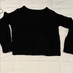 Black knit Sweater cross back detail